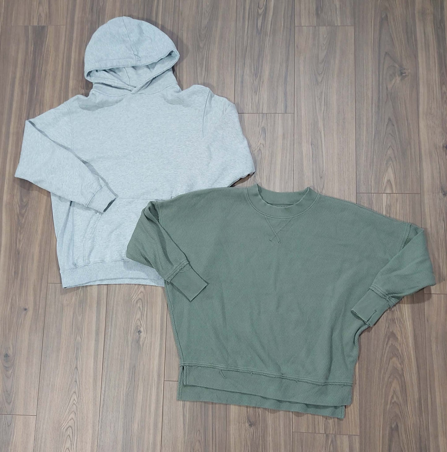 Both Aerie oversized top hoodie small & bottom green xsmall