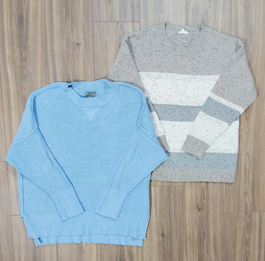 Both oversized small blue natural reflection & grey cotton blue