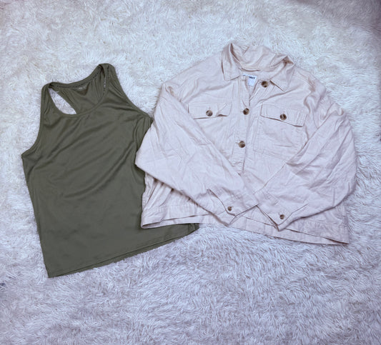 Womens 3XL Bundle Nine West Tank and Old Navy Button Up