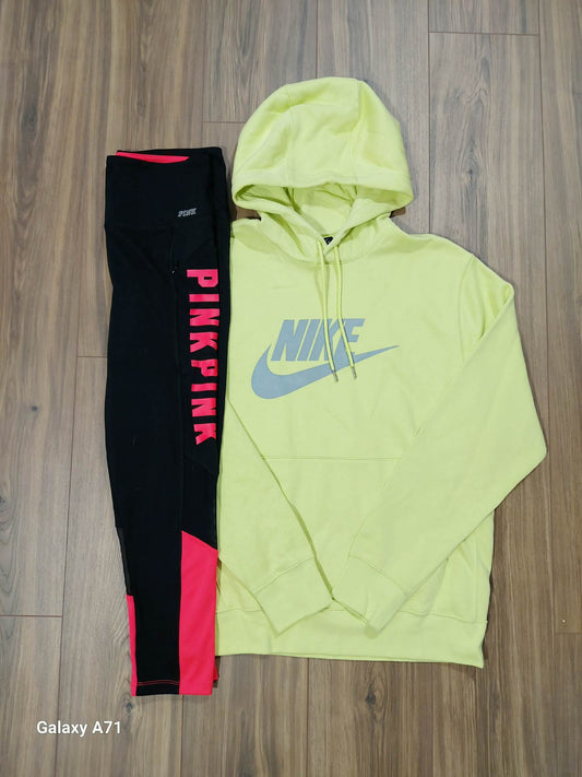 Hoodie size medium & VS Pink large performance leggings