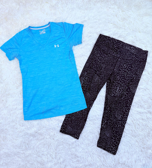 Womens Medium Performance Bundle UA top Fabletics Capris
