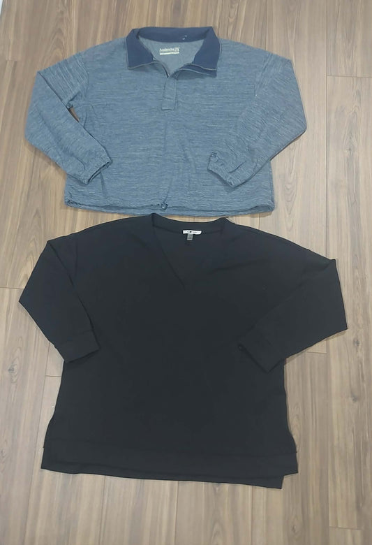 Women’s top fleece quarter zip avalanche XL & super soft Cable & gauge XXL thick long sleeve