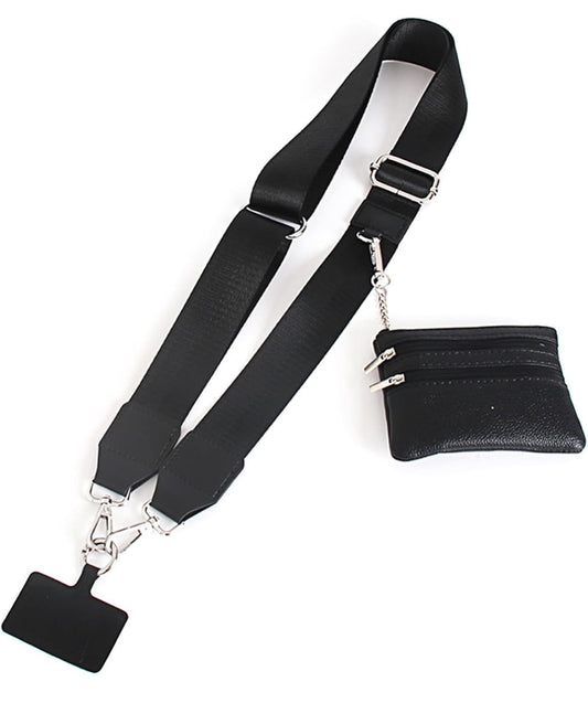 Clip and Go Cell Phone Crossbody Black