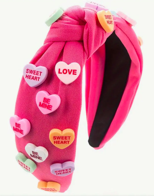 Pink Candy Heart Headband