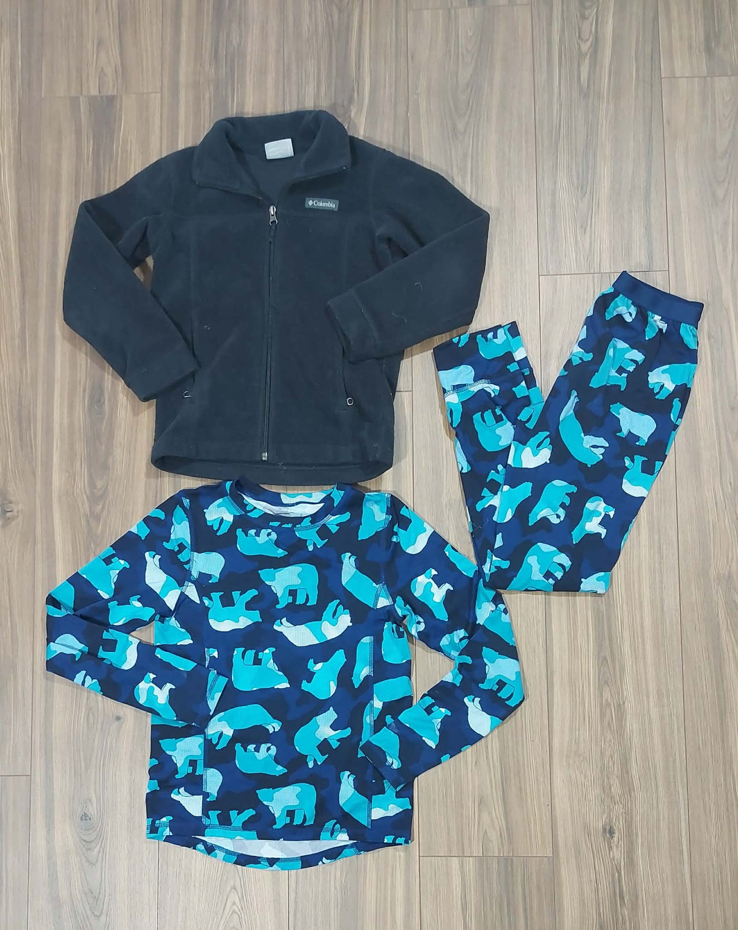 Both youth boy top Columbia size 8 fleece & Lands end 10/12 set