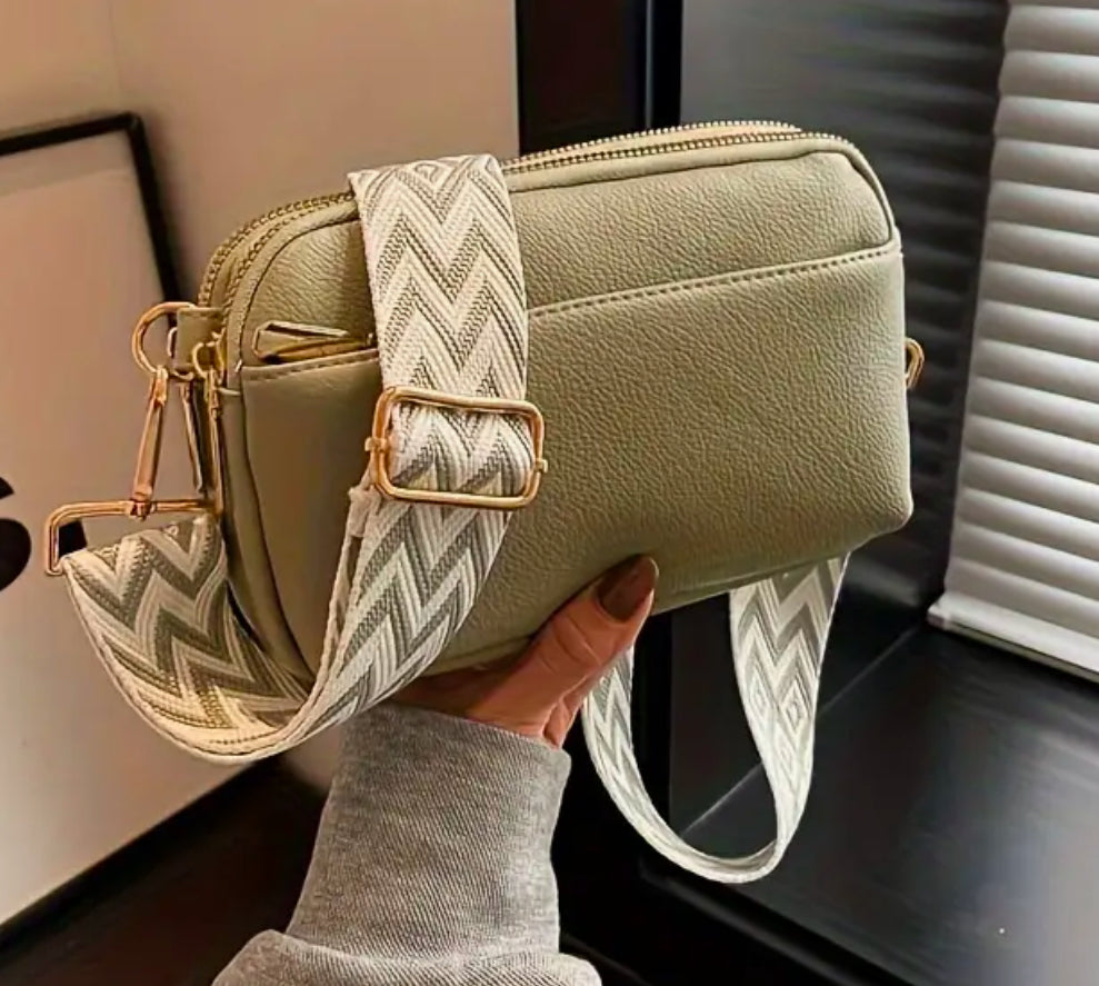 Sage Boujee Leather Crossbody