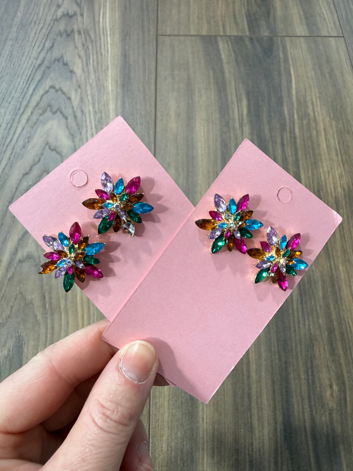 Bling Flower Earrings