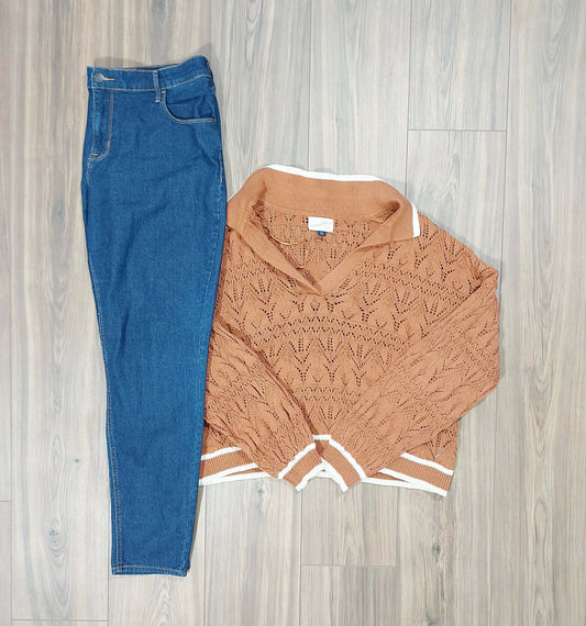 Universal thread size XXL sweater & Old Navy, super skinny midrise size 16 jeans