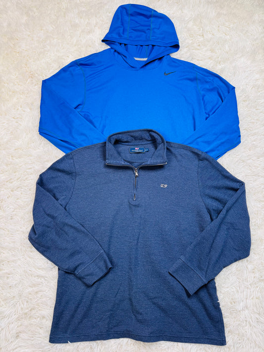 Mens Top Nike Performance size XL Bottom Vineyard Vines Quarter Zip XL