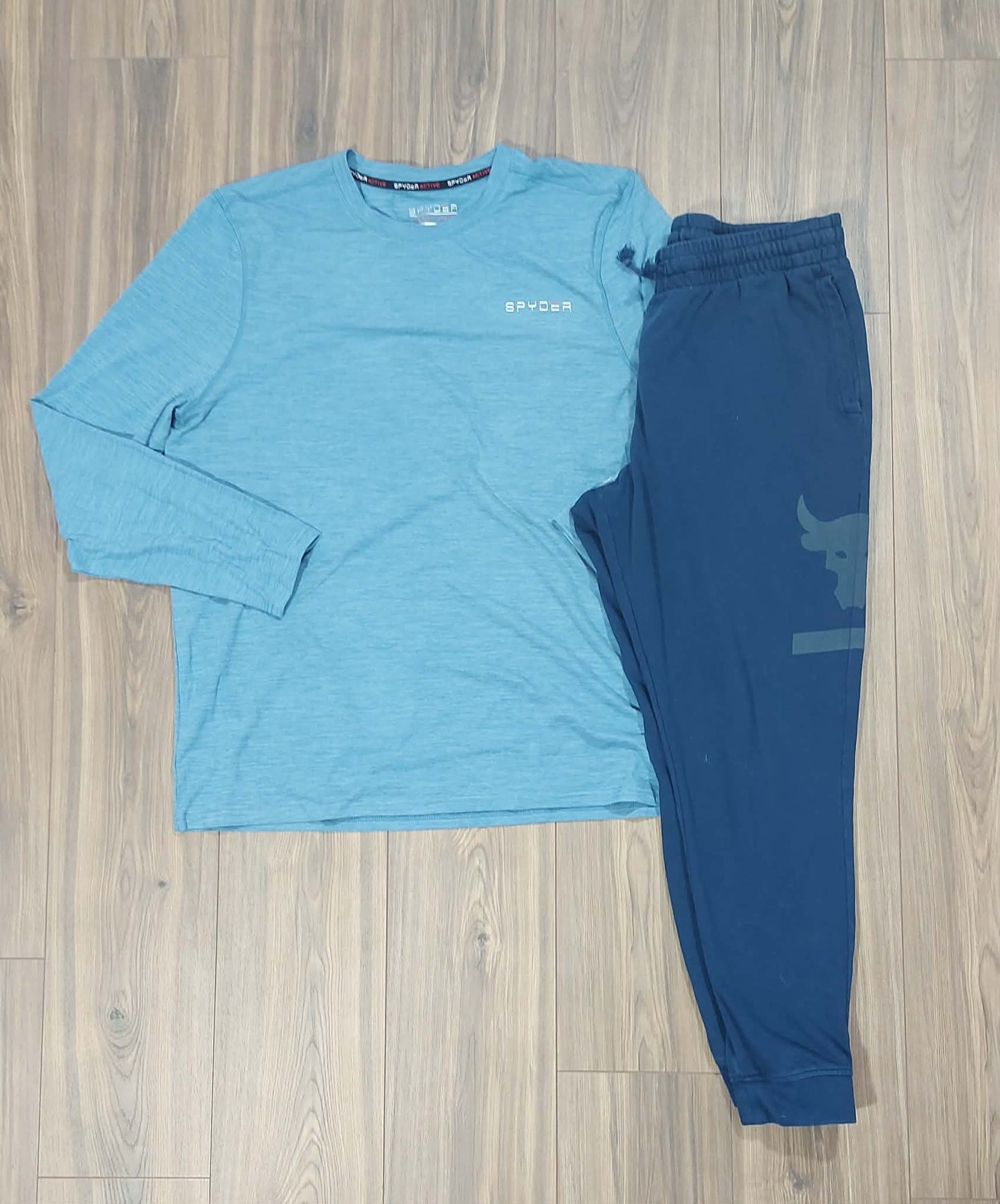 Mens Spyder XXL active long sleeve & UA size XL jogger