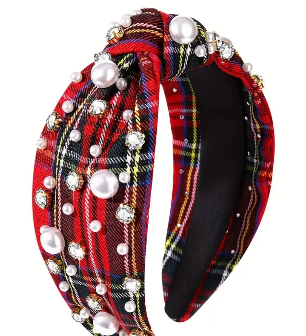 Plaid Bling Headband