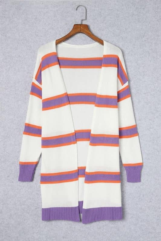 White stripe cardigan