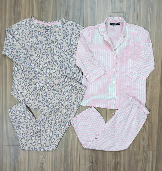 Stripe set Ralph L size small & cheetah set cuddl dud size medium