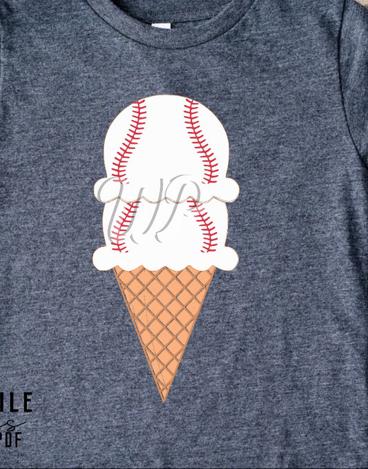 Baseball ice cream