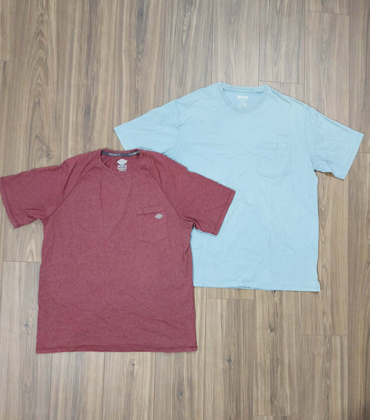 Both mens XL Tshirt sold together blue is Duluth & burgundy is dickies