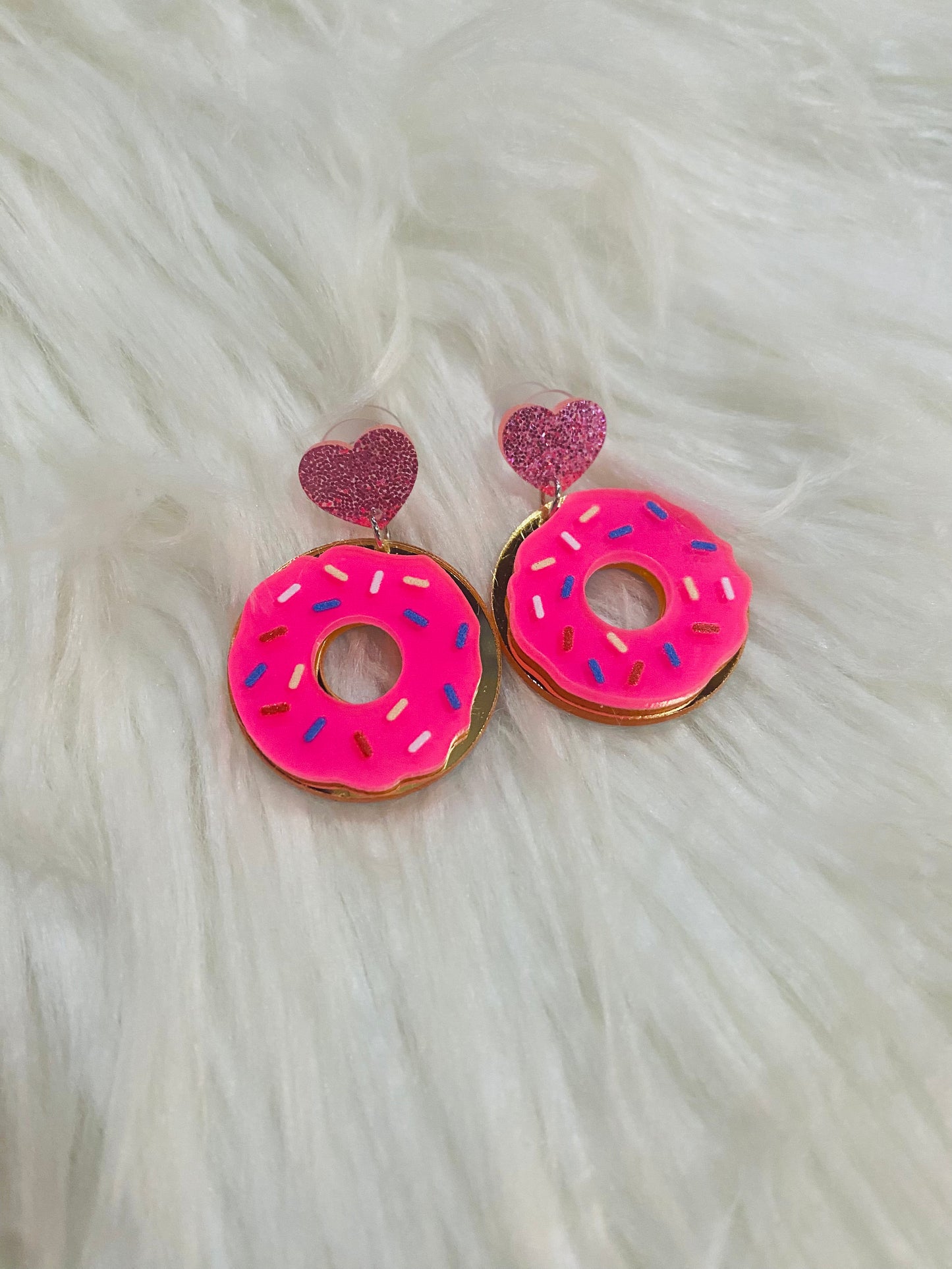 Acrylic Donut Earrings