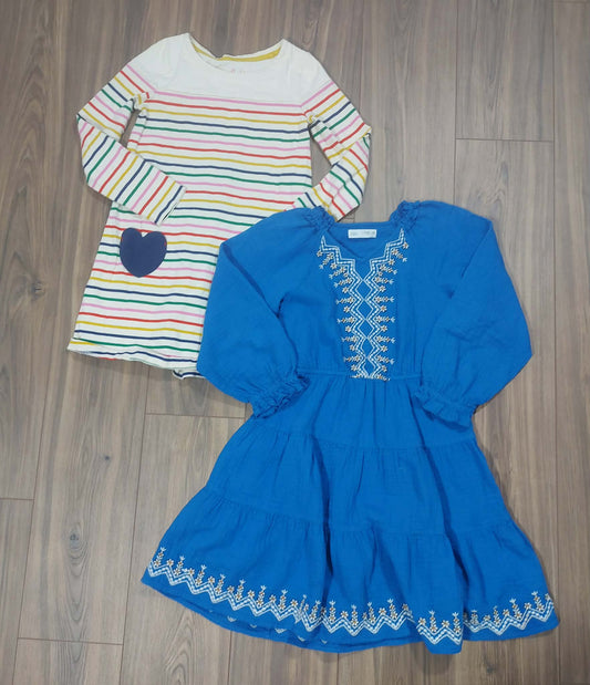 Youth girls top dress Boden size 9/10 & bottom dress Zara size 11/12 with embroidered detail