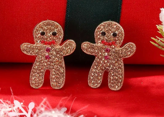 Bling Gingerbread Earrings