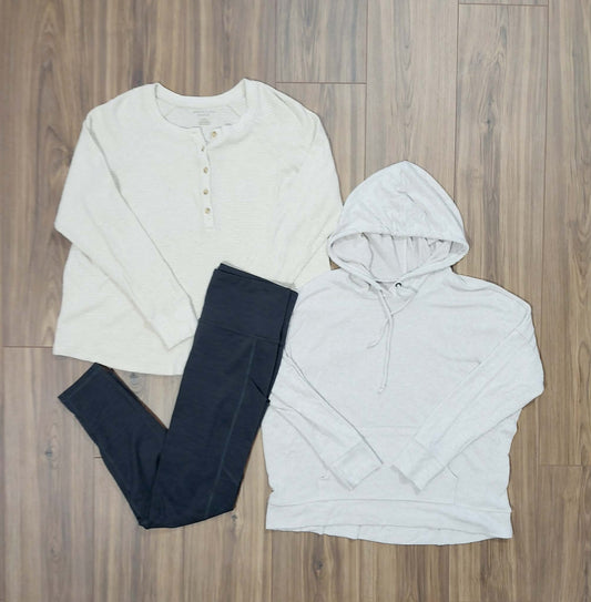 All American Eagle Hooded long sleeve medium, thermal oversized small & the everything pocket legging size large ￼