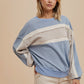 Washed Raw Color Block Sweatshirt