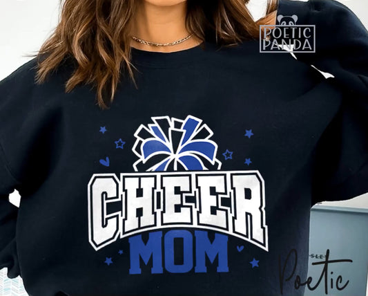 Blue & White Cheer Mom