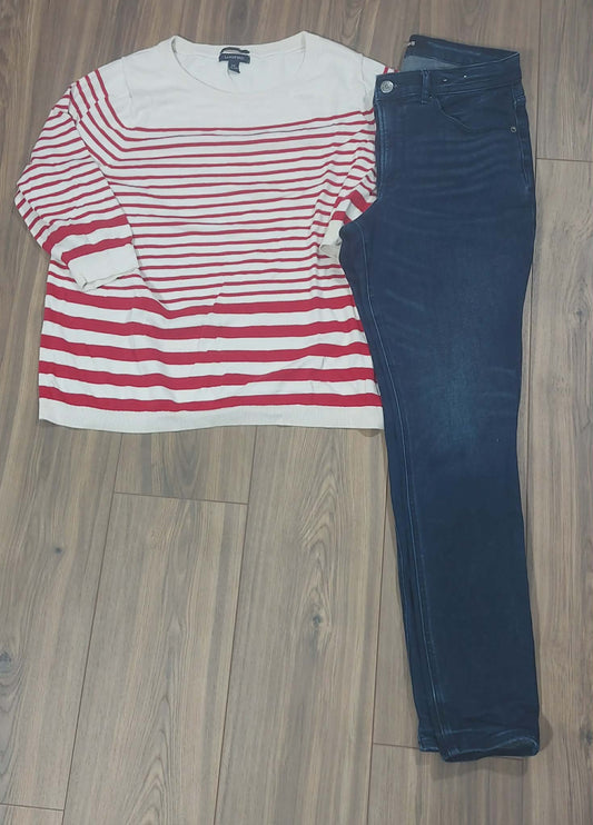 Lands End 2x sweater & Express high-rise, perfect legging size 10