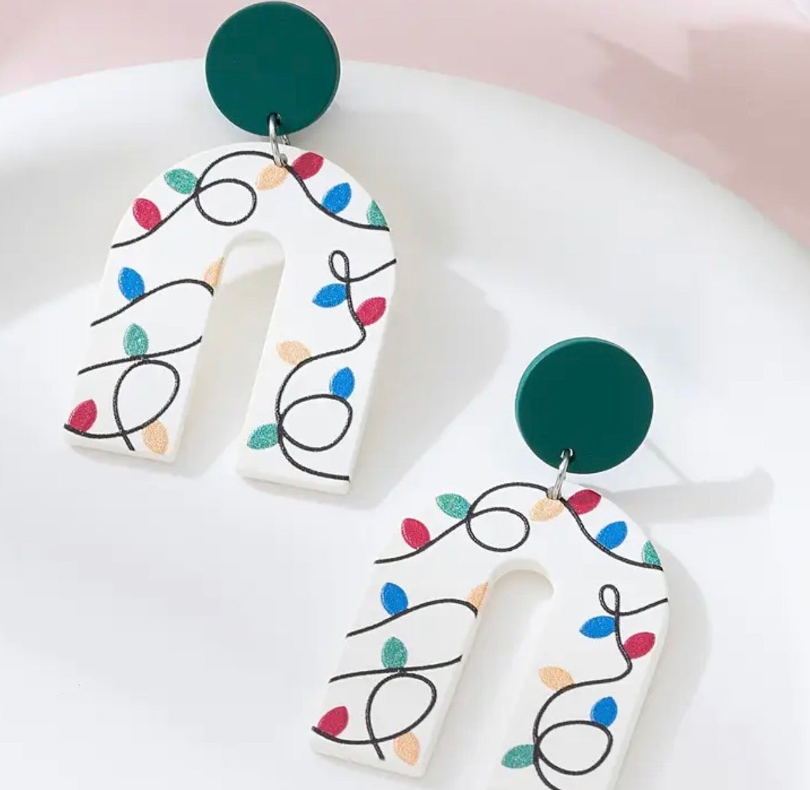 Christmas Light Earrings