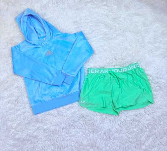 Youth Girls Medium Hoodie Adidas Xlarge UA Shorts