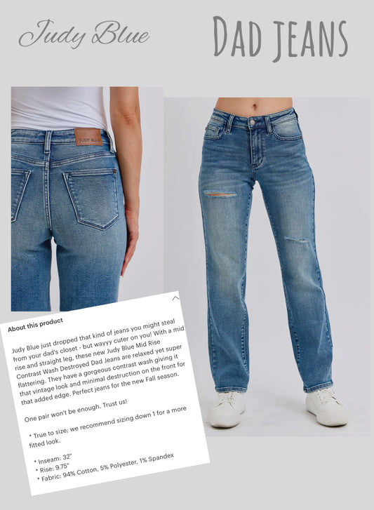 Judy Blue Dad Jeans