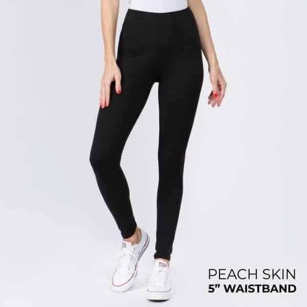 Black Peachskin leggings