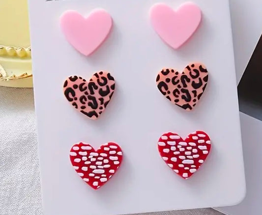 Cheetah Heart Earrings