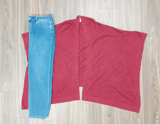 J Jill One size cardigan & Michael K skinny size 10 jeans