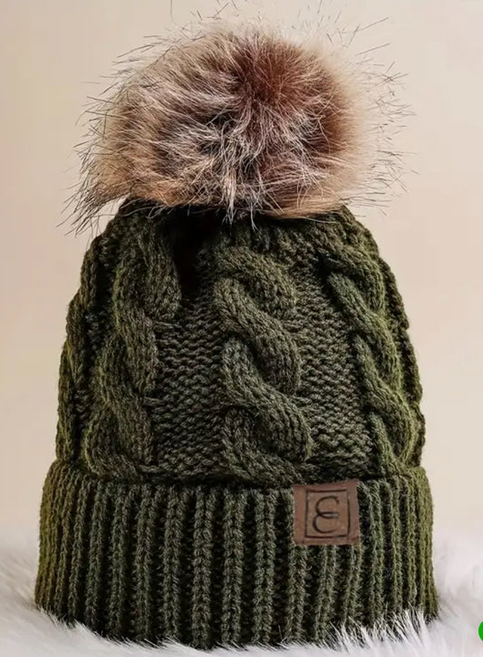 Olive Knit hat