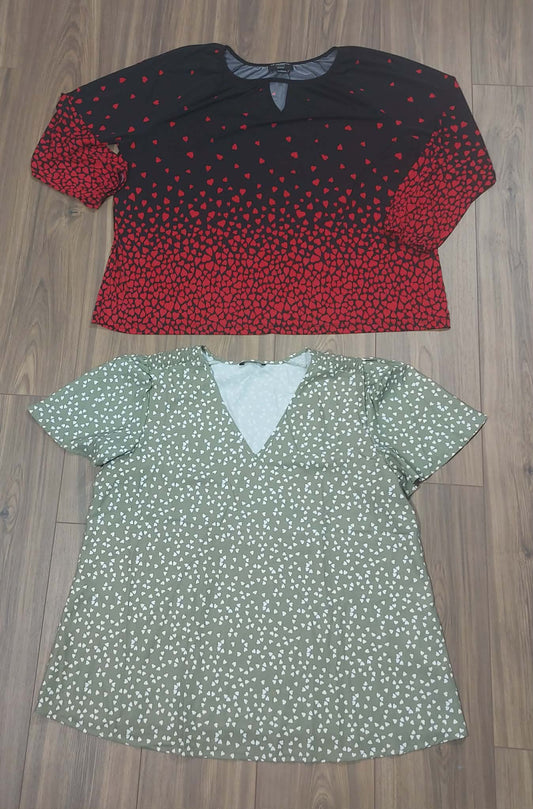 Top blouse Liz C 1XL & bottom blouse Bloomchic 14/16