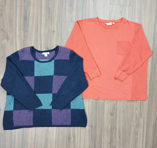Top Bella 2XL & Bottom CJ Banks 2x sweater