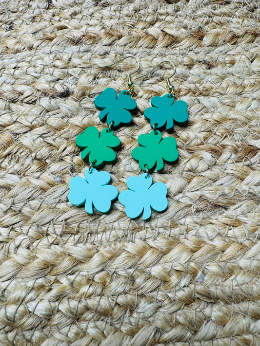 Clay Shamrock Earrings