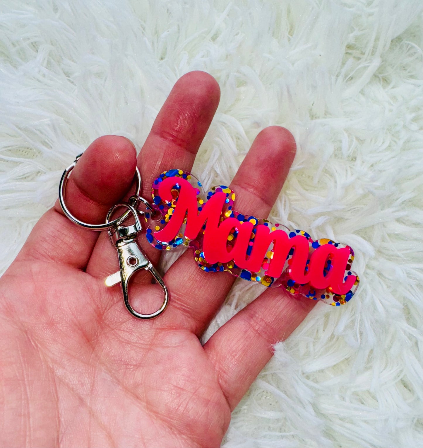 Neon Mama Keychain