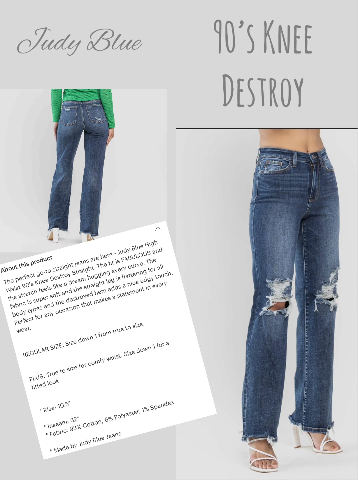 Judy Blue 90s Destroyed Jeans