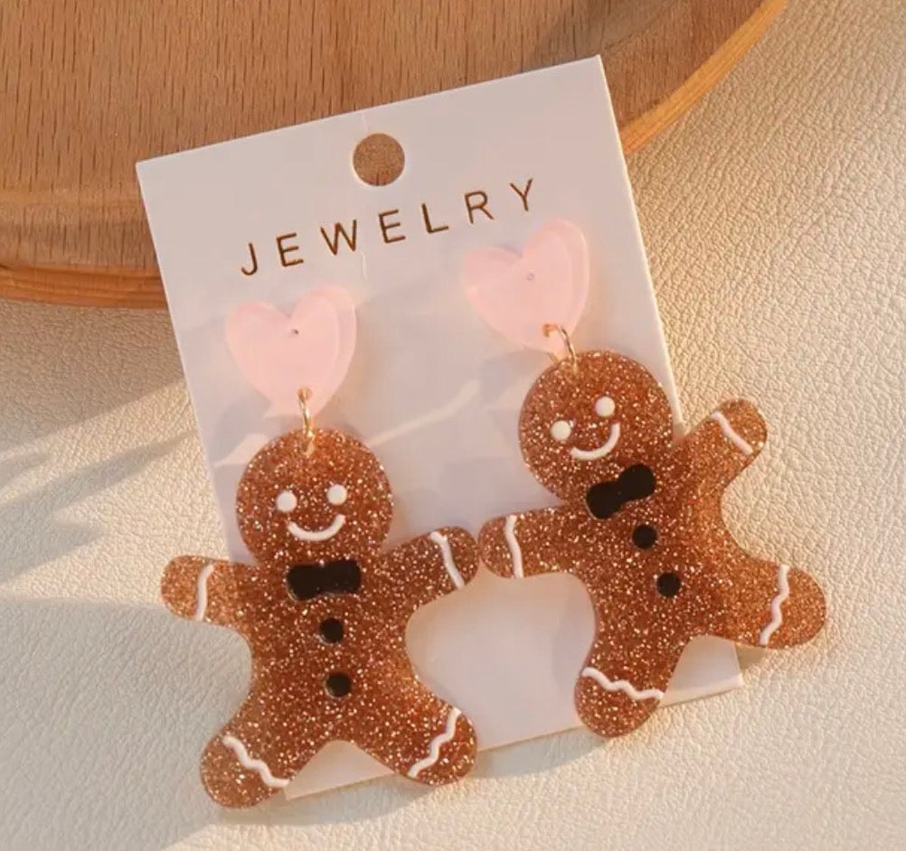 Large Gingerbread Earrings