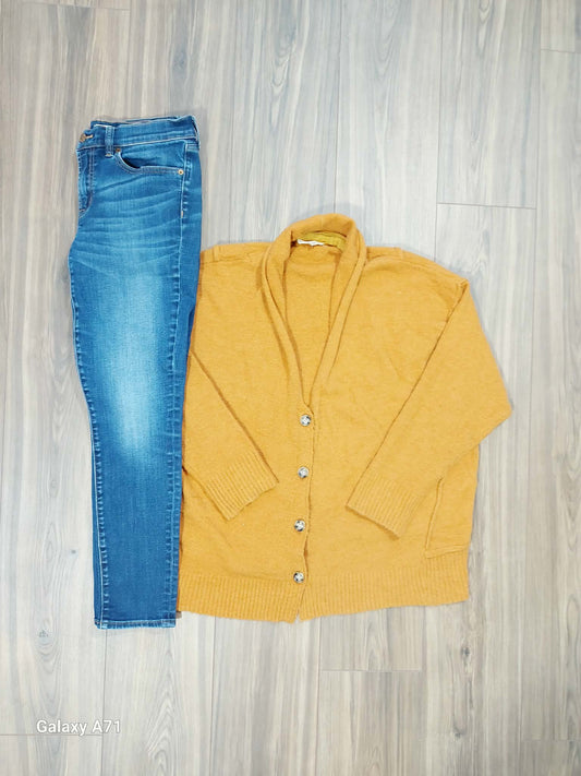 Easle oversized small cardigan & j Crew size 27/28 jeans (6)