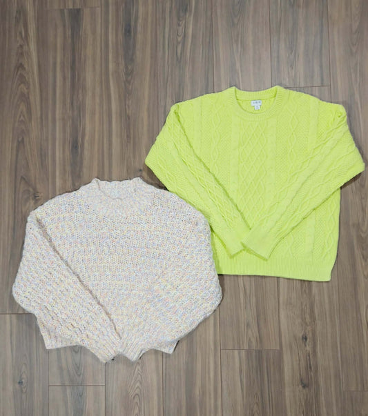 Top sweater J.Crew size XL & bottom sweater universal thread size large