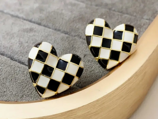 Black Heart Earrings