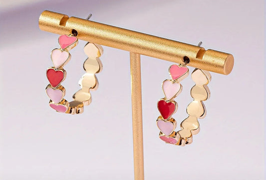 Heart Hoop Earrings