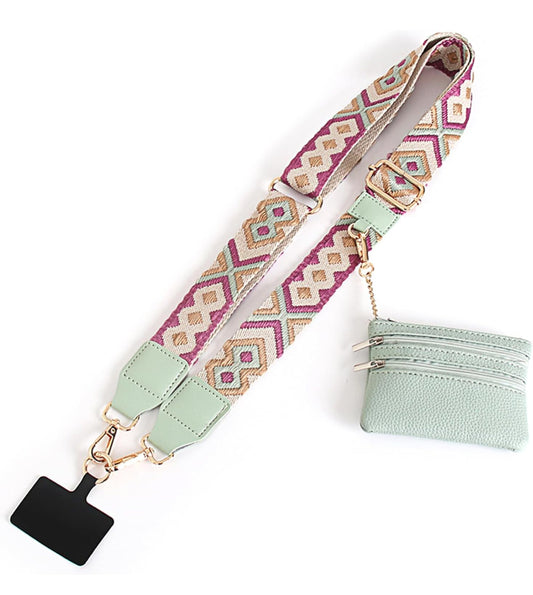 Clip and Go Cell Phone Crossbody Sage