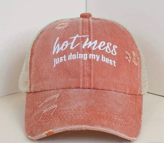 Peach Hot Mess Hat